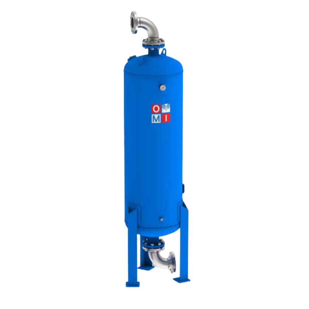 Activated carbon towers product image 1 on white  background| compressed air treatment | OMI