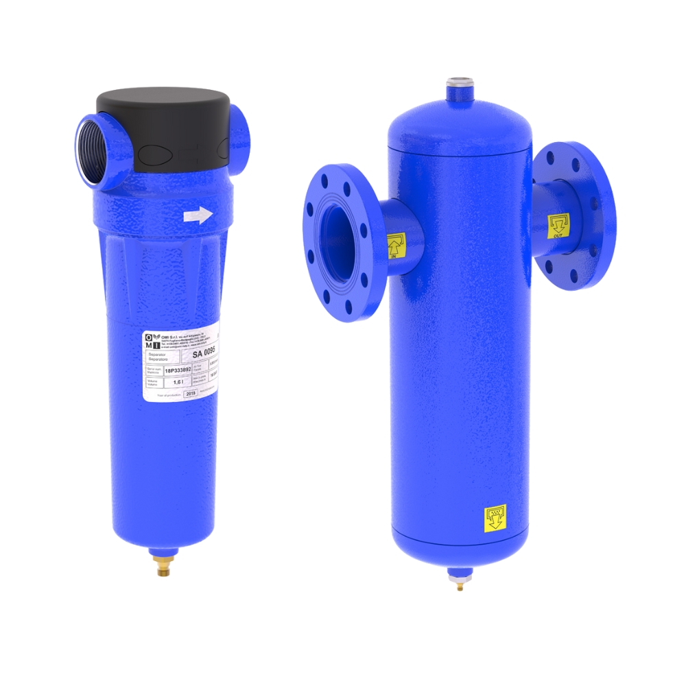 Condensate separators sa-sra series product image 1 on white  background| compressed air treatment | OMI